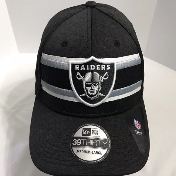 *NWT* Authentic NFL LAS VEGAS RAIDERS NEW ERA 39THIRTY FLEXFIT Medium /Large Hat - Picture 1 of 5
